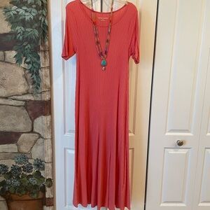 SOFT SURROUNDINGS Ribbed Knit Maxi Dress